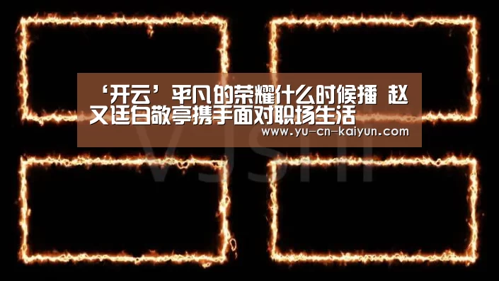 ‘开云’平凡的荣耀什么时候播 赵又廷白敬亭携手面对职场生活(图4) 开云